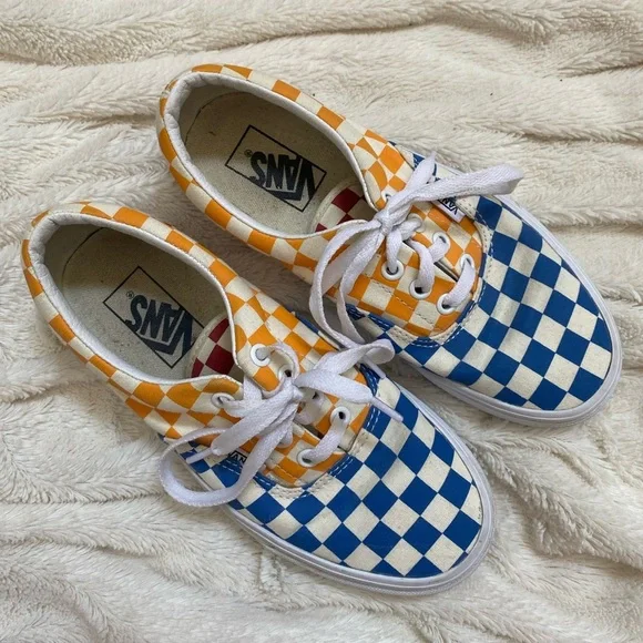 Vans checkerboard multi colored lace-up low-top sneakers Sz W6.5/ M5 - Picture 2 of 6